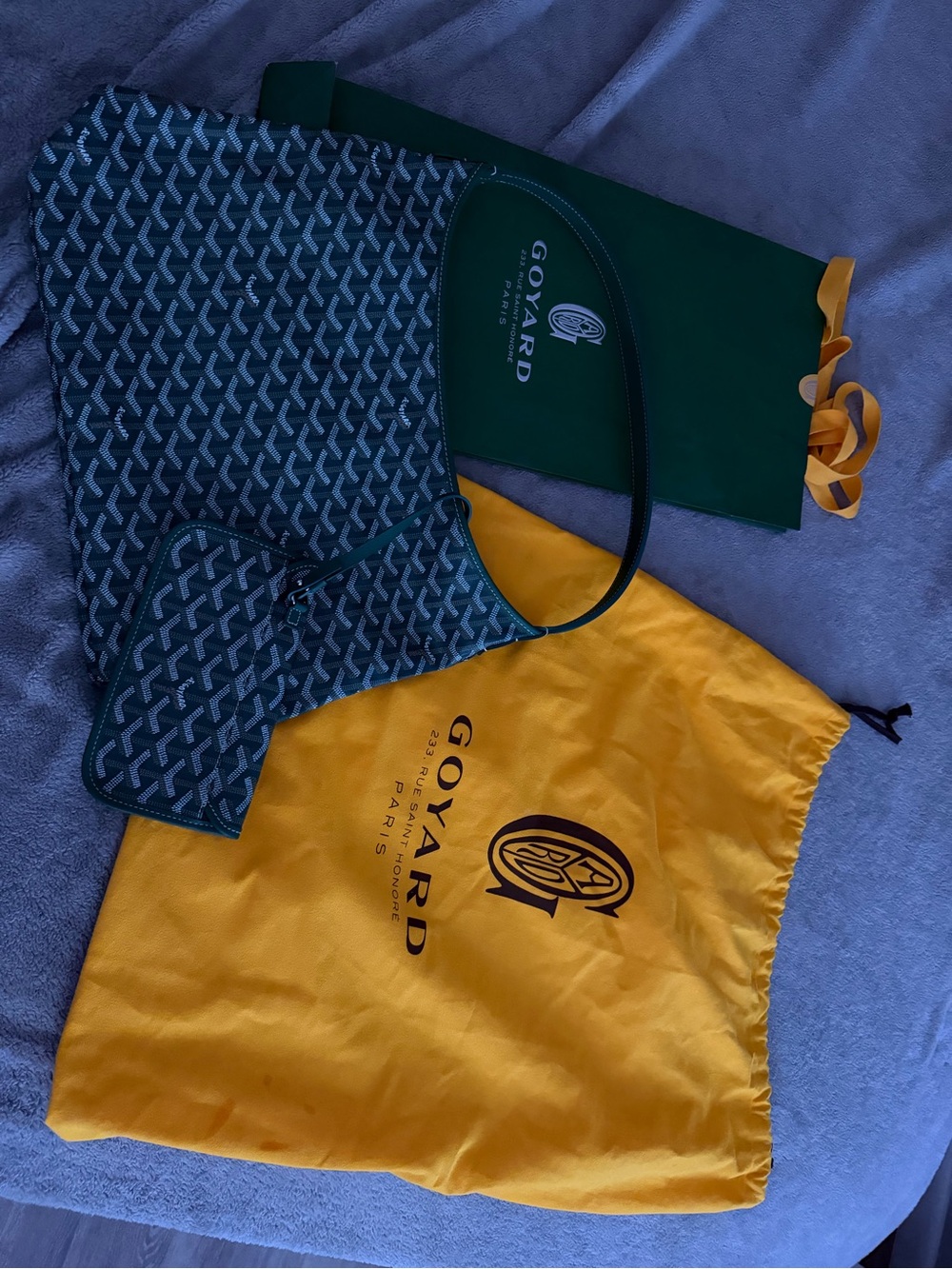 Goyard Bohème Hobo Bag Green Goyardine + Pouch, Dust Bag & Box - Picture 3 of 10